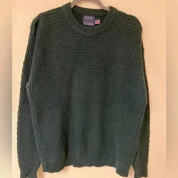 VTG L Old Glory Knit Sweater - Picture 1 of 5